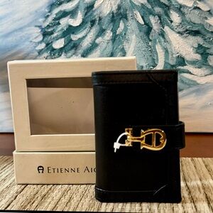 Vintage Etienne Aigner black leather photo book/Wallet